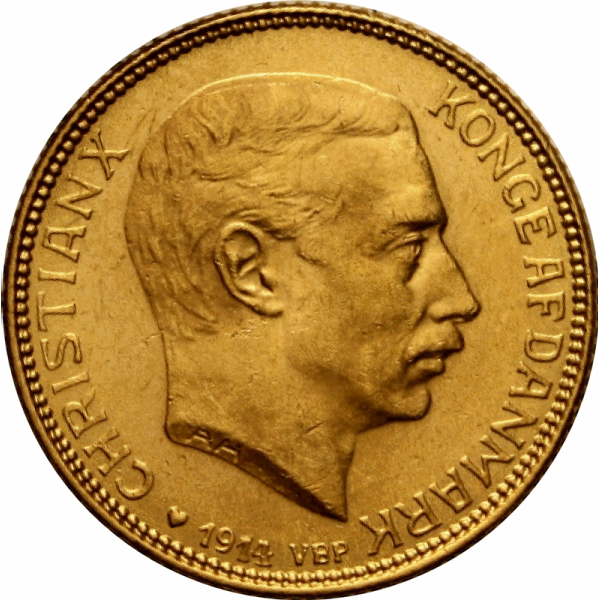 20 KRONER DENMARK GOLD COIN - Obverse