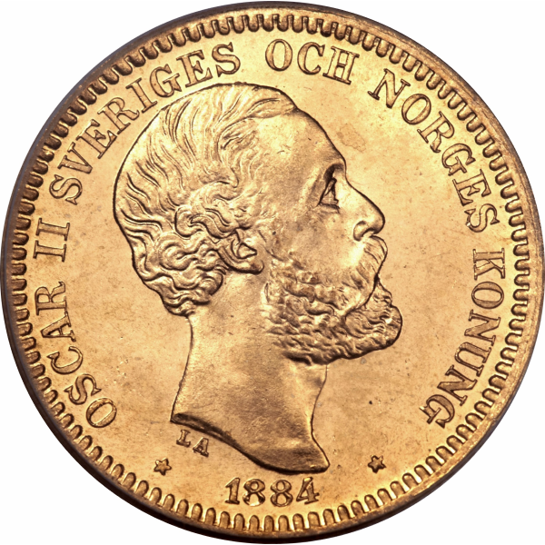 SWEDISH 20 KRONER GOLD - Obverse