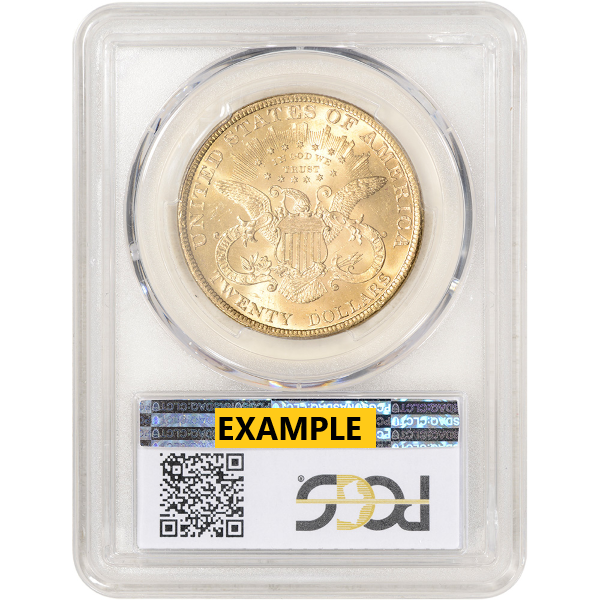 1899 $20 U.S. GOLD LIBERTY PCGS63 - Reverse