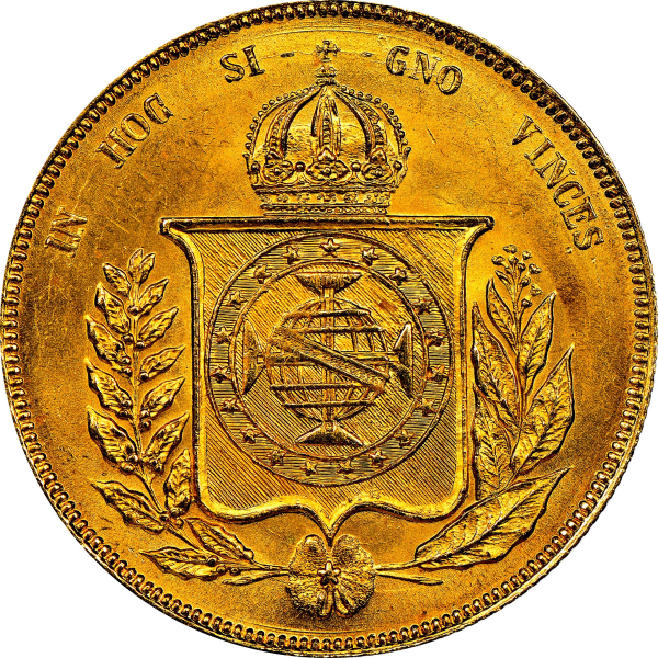 20000 REIS BRAZIL GOLD COIN .5286 agw - Reverse