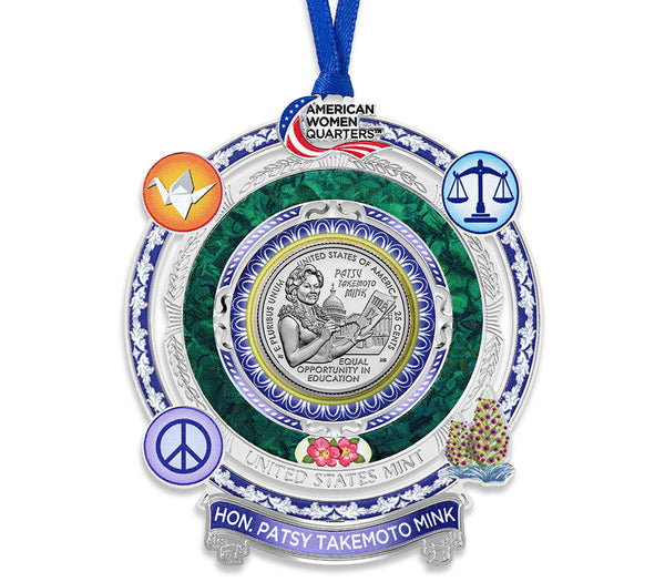 American Women Quarters 2024 Ornament - Honorable Patsy Takemoto Mink