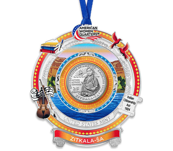 American Women Quarters 2024 Ornament - Zitkala-Ša