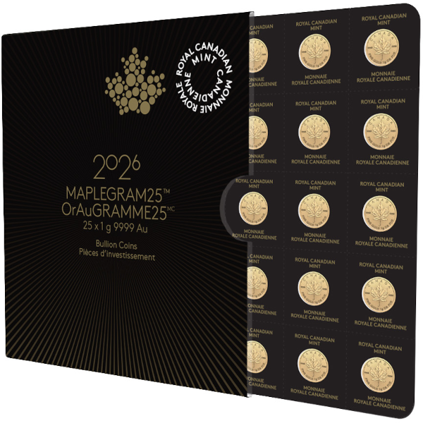 2026 25 GRAM GOLD MAPLEGRAM - Obverse