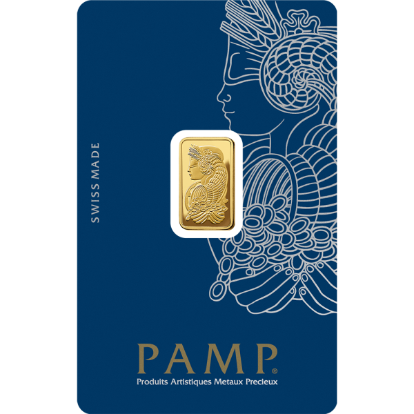 2.5 GRAM GOLD BAR PAMP - Obverse