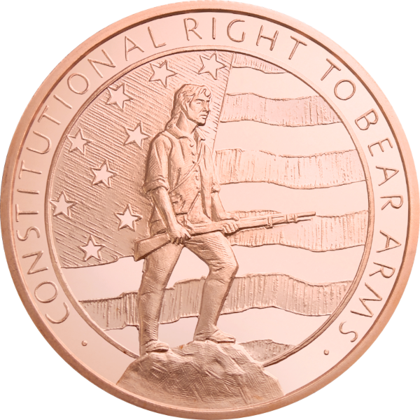 2 OZ COPPER ROUND SECOND AMENDMENT - Obverse