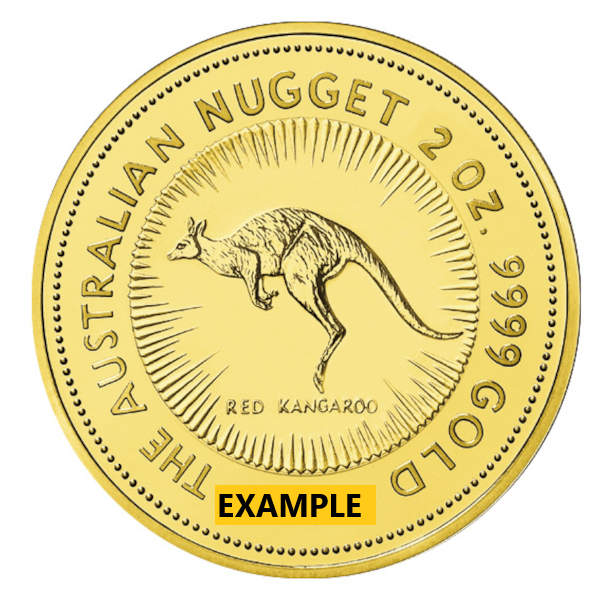2 OZ AUSTRALIAN GOLD KANGAROO - Obverse