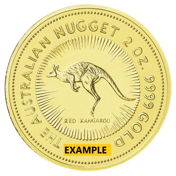 2 OZ AUSTRALIAN GOLD KANGAROO - Reverse