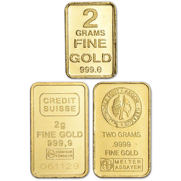 2 GRAM GOLD BAR RANDOM BRAND - Obverse