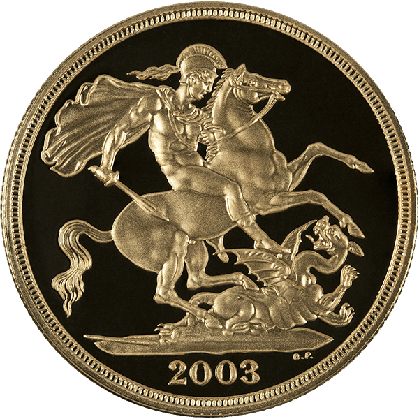 2 POUND ENGLISH GOLD SOVEREIGN - Reverse