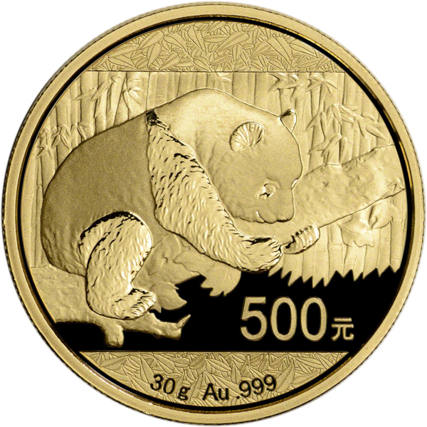 30 GRAM CHINESE GOLD PANDA (NO PLASTIC) - Obverse