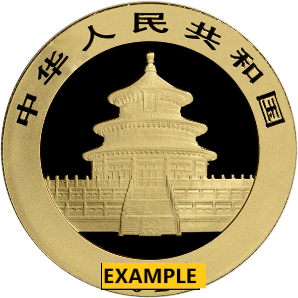 30 GRAM CHINESE GOLD PANDA (NO PLASTIC) - Reverse