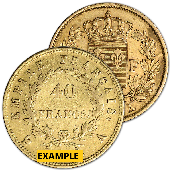 40 FRANC GOLD COIN - Reverse
