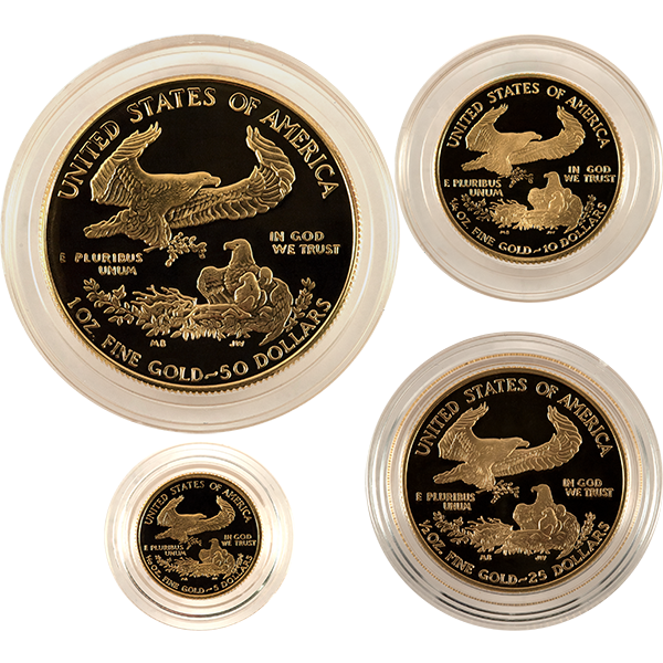 4-PC AMERICAN GOLD EAGLE SET PROOF (CAPSULE ONLY) - Reverse