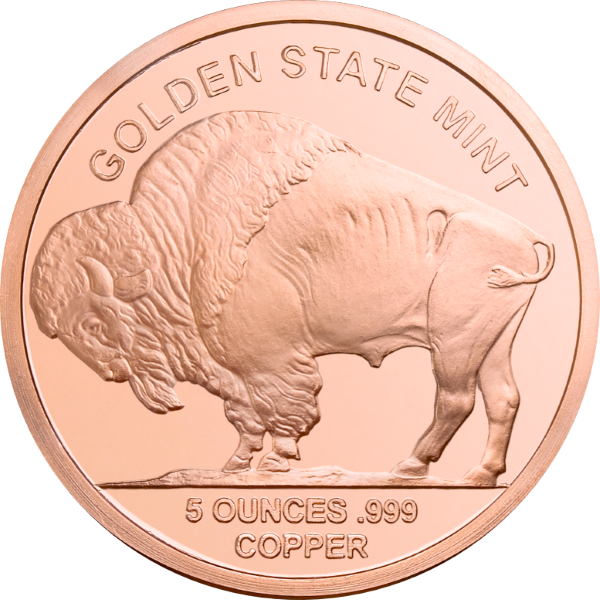 2 OZ COPPER ROUND BUFFALO - Reverse