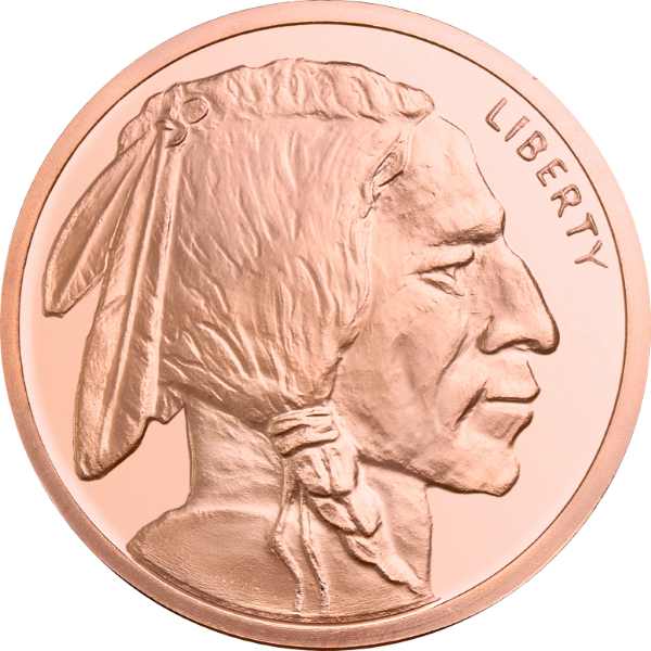 5 OZ COPPER ROUND BUFFALO - Obverse