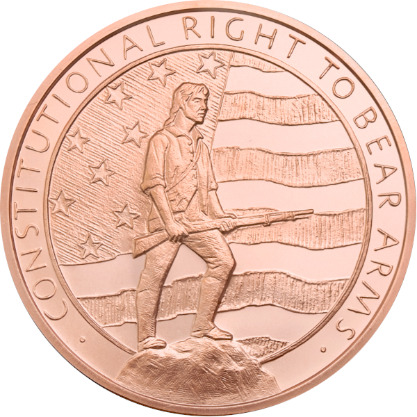 5 OZ COPPER ROUND SECOND AMENDMENT - Obverse