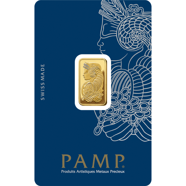 5 GRAM GOLD BAR PAMP - Obverse