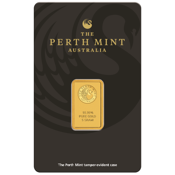 5 GRAM GOLD BAR PERTH - Obverse