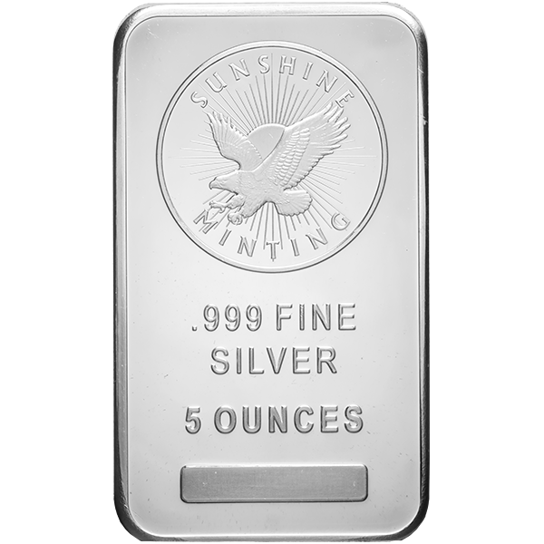 5 OZ SUNSHINE SILVER BAR - Obverse