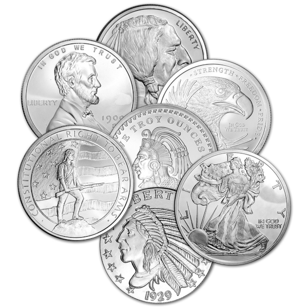 5 OZ SILVER ROUND GENERIC BRAND - Obverse