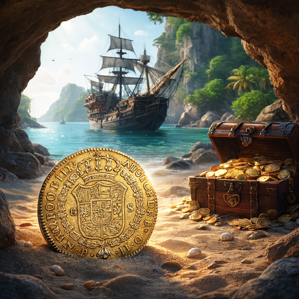 8 Escudos Gold Coin – Colombia 1780 – NGC MS62 Condition