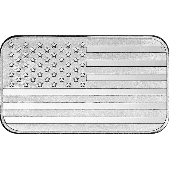 1 OZ SILVER BAR FLAG SILVERTOWNE