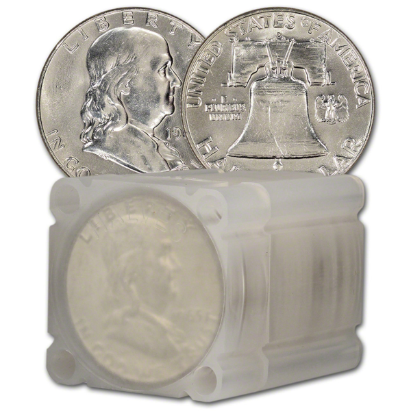 90% AMERICAN SILVER COINS BU - FRANKLIN HALF DOLLARS - Obverse