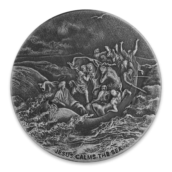 2017 Jesus Calms the Sea 2 oz Silver Coin