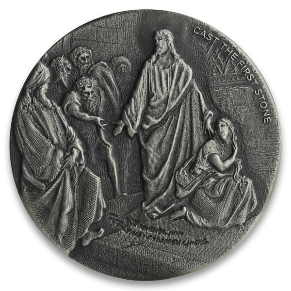 2019 Biblical Series | Cast the First Stone 2 oz Silver Coin