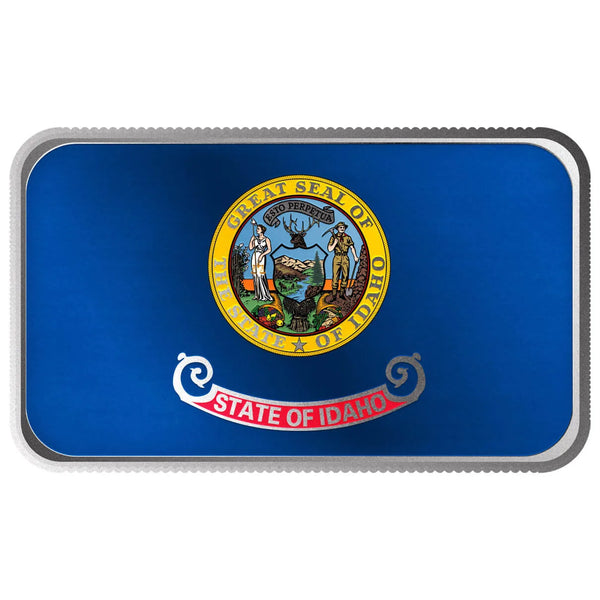 Idaho State Flag 1 oz Silver Color Bar