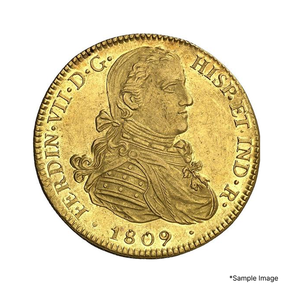 8 Escudos Gold Coin – Mexico 1809 – NGC AU58 Condition