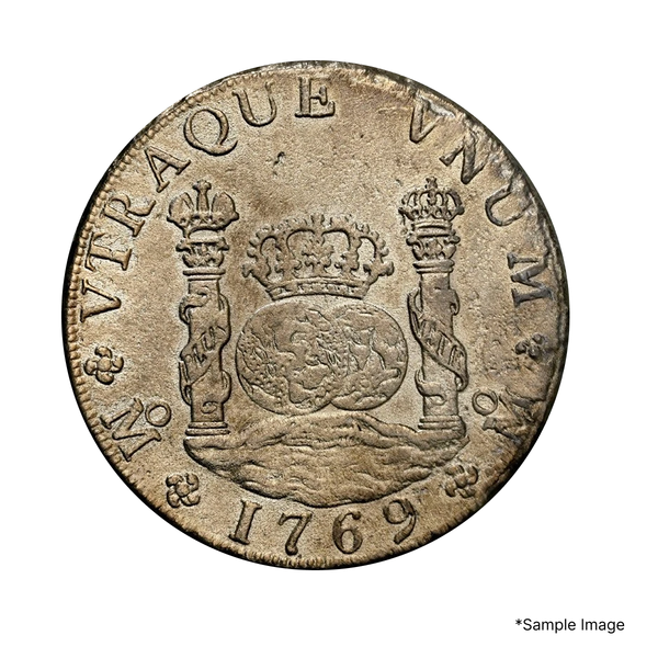 8 Reales Silver Coin – Mexico 1768 – NGC XF Condition