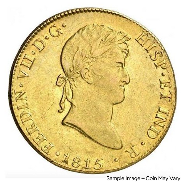 Peru 1815 Lima 8 Escudo Gold Coin – NGC AU58 WINGS