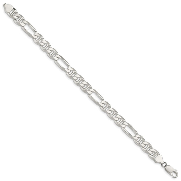 Sterling Silver 8.25mm Figaro Anchor Chain