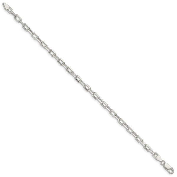 Sterling Silver 4.5mm Diamond-cut Long Link Cable Chain