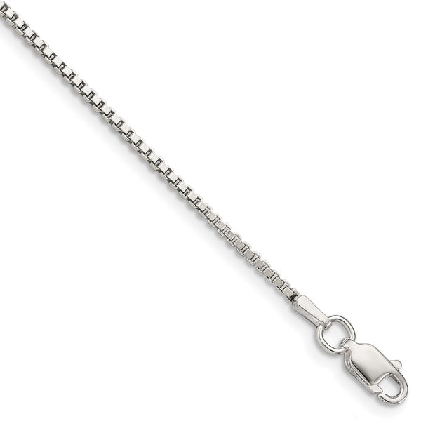 Sterling Silver 1.4mm Box Chain - 7 Inches