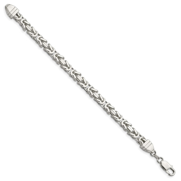 Sterling Silver 6mm Byzantine Chain - 8 Inches