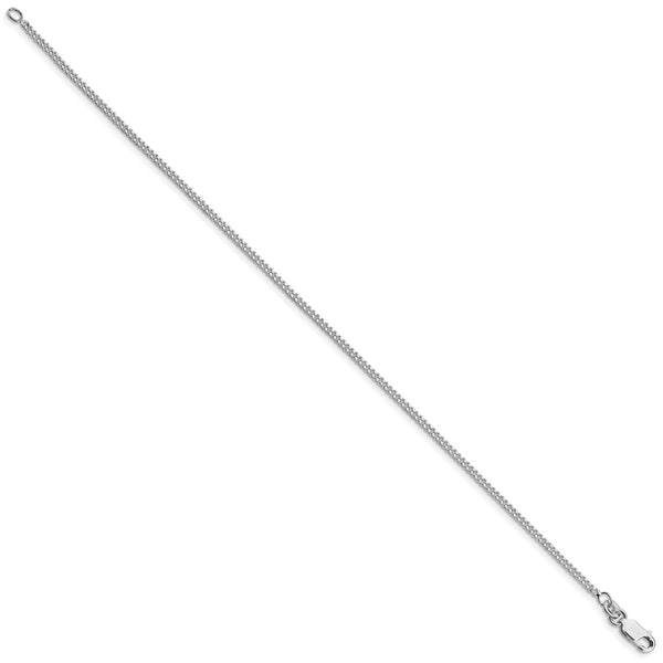 Sterling Silver Rhodium-plated 1.75mm Curb Chain