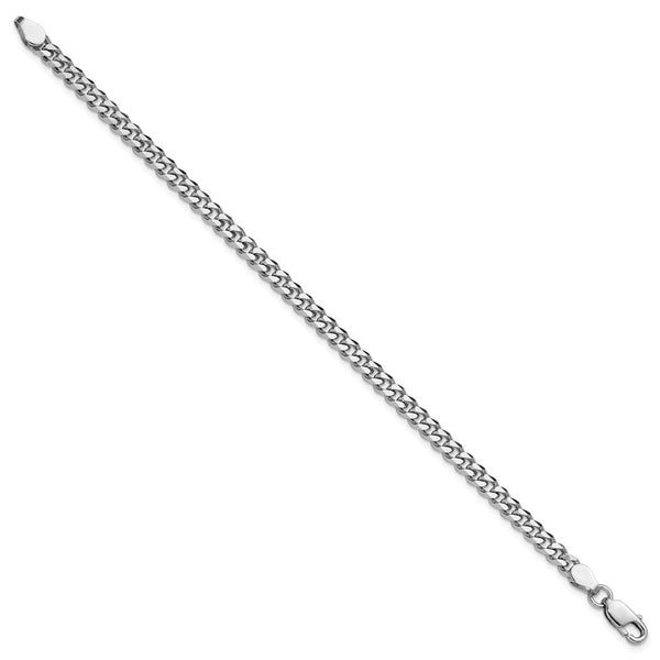 Sterling Silver Rhodium-plated 4.5mm Curb Chain
