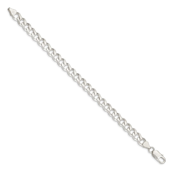 Sterling Silver 7.5mm Curb Chain - 7, 8 and 9 inches