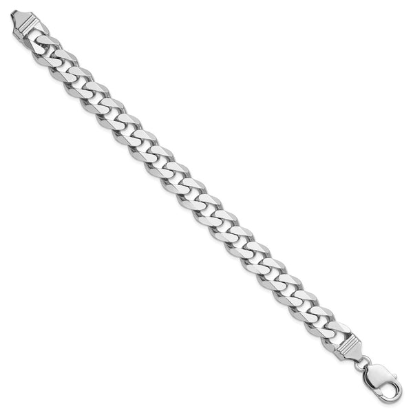 Sterling Silver Rhodium-plated 11mm Curb Chain