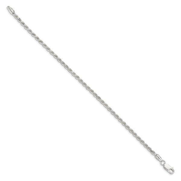 Sterling Silver 2.75mm Diamond-cut Rope Chain
