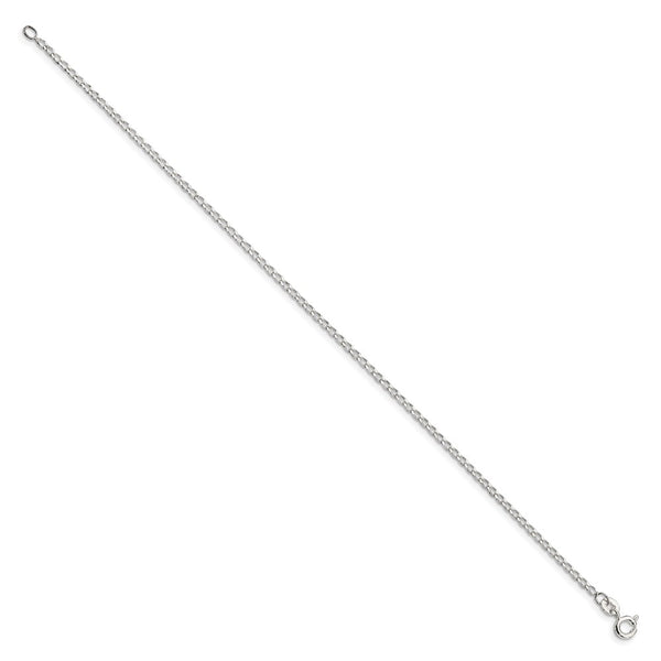 Sterling Silver 1.5mm Open Elongated Link Chain - 7 inches