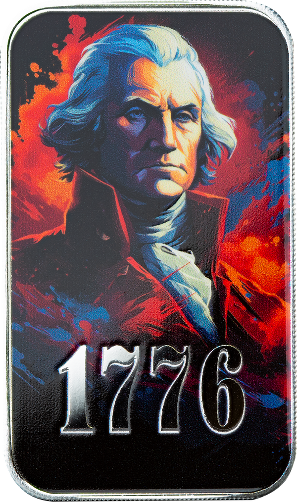 Americana | 1776 Washington 1 oz Silver Colorized Bar