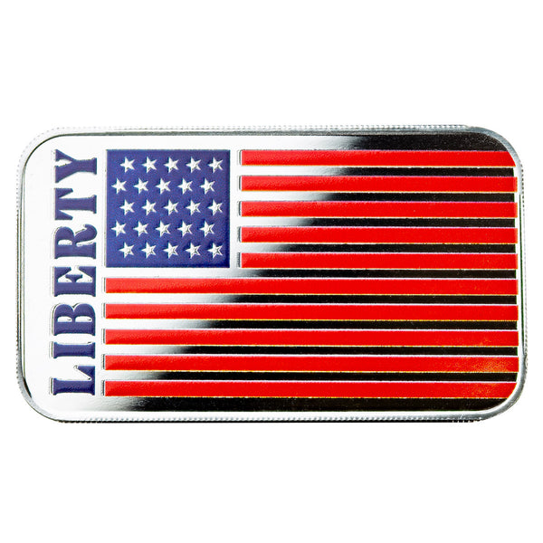 Americana | Liberty Flag 1 oz Silver Colorized Bar