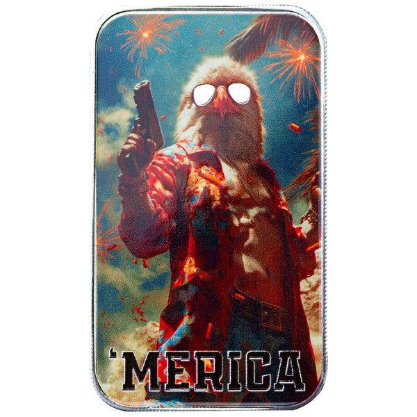 Americana | 'Merica Eagle 1 oz Silver Colorized Bar