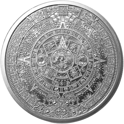 1 oz Silver Round – Aztec Calendar