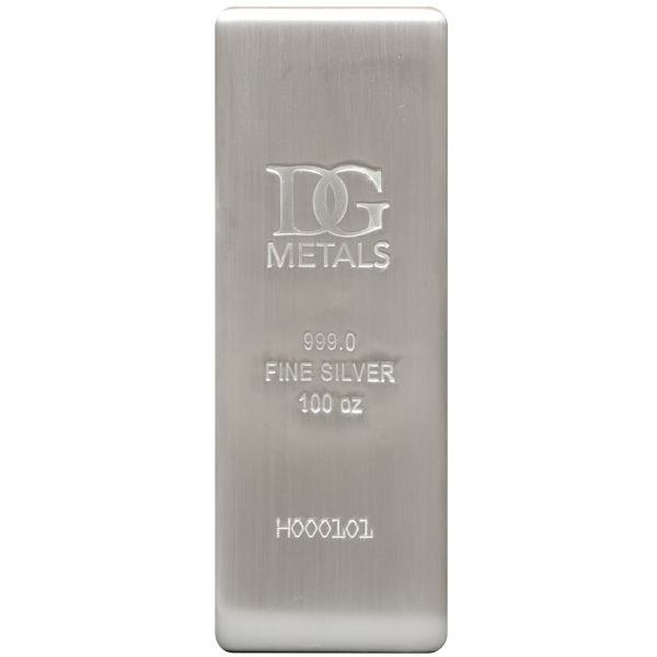 100 OZ SILVER BAR DILLON GAGE - Obverse