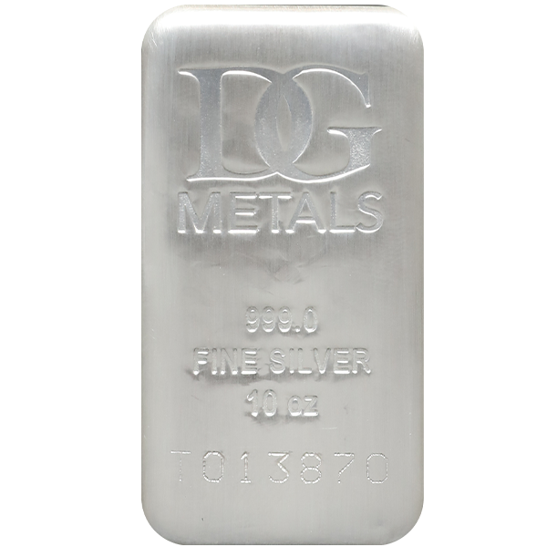10 OZ SILVER BAR DILLON GAGE - Obverse