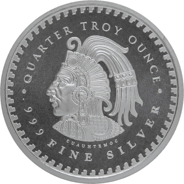 1/4 OZ SILVER ROUND AZTEC CALENDAR 2